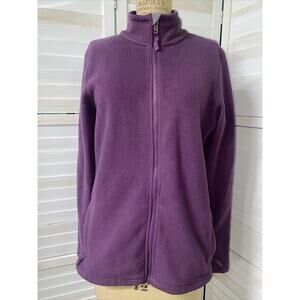 CABELA'S Jacket Women's Outerwear Full Zip Fleece Jacket Purple Sz Large